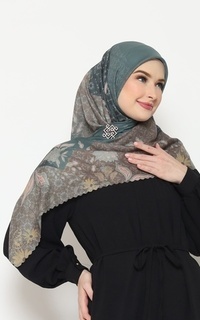 Printed Scarf HESSYA CASSIA SERIES_GREEN