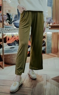 Celana Knit Pants - Dark Olive