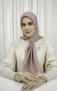 Hijab Motif Monogram Voile Square - Wild Rose