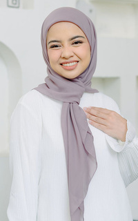 Plain Scarf Polly Cotton (Hijab Bella Square) Frappuccino-690294