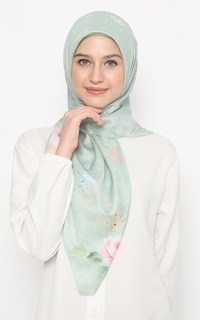 Printed Scarf Audrey Damour Style Green