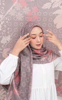 Printed Scarf Voal Signature Premium - Ashdove  (Motif Series by Zilkalabel)