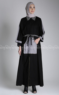 Long Dress Erlinda Ziper Dress Black-69060