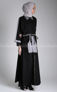Long Dress Erlinda Ziper Dress Black-69061