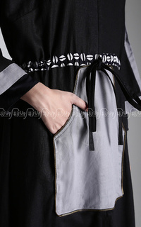 Long Dress Erlinda Ziper Dress Black-69063