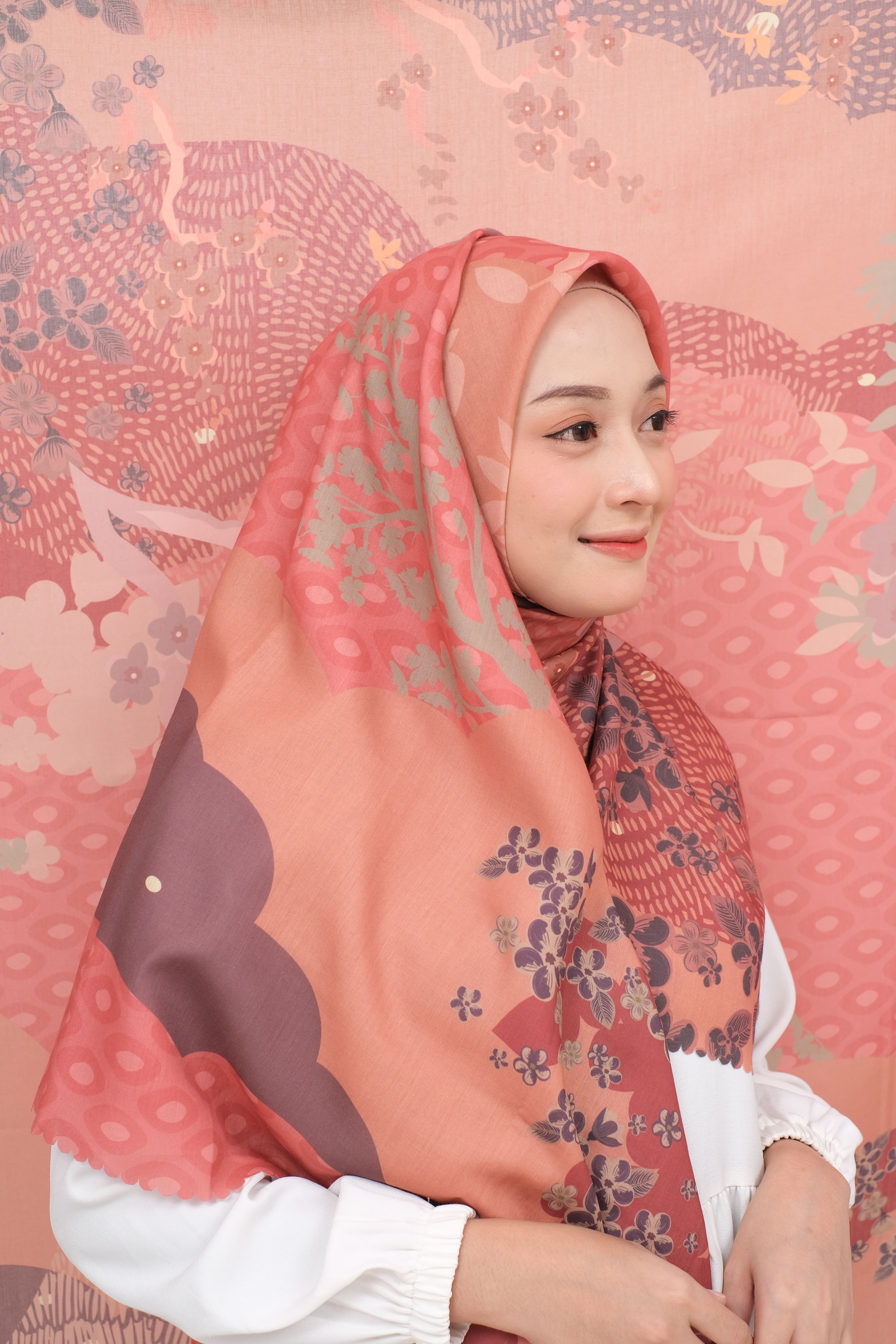 Printed Scarf Voal Signature Premium - Savita (Motif Series by Zilkalabel)