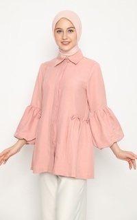 Blus Nilima Blouse - Pink Salmon