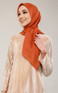 Plain Scarf Hijab Savra Anti Wringkle Terracotta