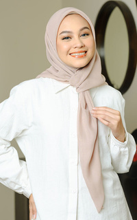 Plain Scarf Kirana Paris Plain Japan Beige-691401