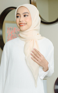 Plain Scarf Kirana Paris Plain Japan Cream-691408