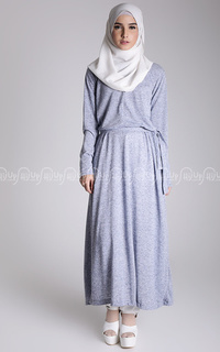 Long Dress Namira Midi Dress Grey-69173