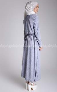 Long Dress Namira Midi Dress Grey-69176