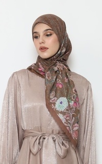 Printed Scarf HESSYA HERMOSA SERIES_CHOCO