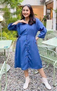 Tunik Yoenik X Scorpih0e Sunmi Midi Dress Denim M18021 R107S6