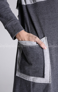 Atasan Aqeela Grey-Dark Grey-69253