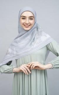 Hijab Motif Pansy Series in Cool Grey