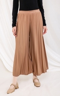 Pants Basic Pleats Cullote Caramel