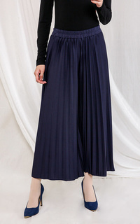 Basic Pleats Cullote Navy