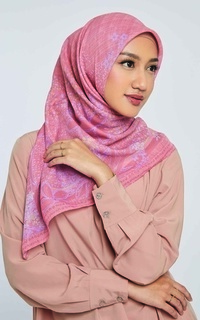 The Granada Voile Square Pink Mist