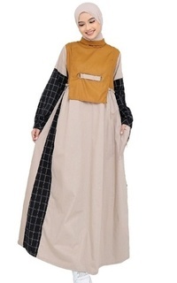 Gamis Lunangoofficial - Gamis Terbaru Katun Flanel Wanita Muslimah Dewasa Remaja Kekinian LG 856