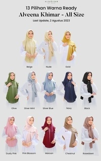 Plain Scarf Alveena Khimar - Alya Hijab by Naja