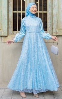 Gamis Vervessa's Hera Brocade Lace Dress Arctic | Gaun Kebaya Gamis Raya Pesta Kondangan PO 1 Week