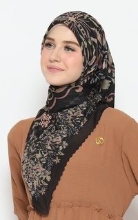 Printed Scarf HESSYA ADIBA SERIES_BLACK