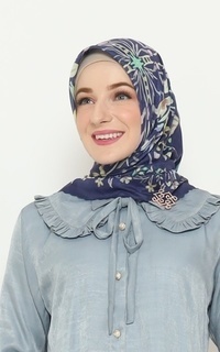 Printed Scarf HESSYA ADIBA SERIES_NAVY