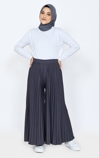 Palazzo Cullote Pleats in Dark Grey