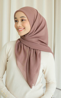 Plain Scarf Kirana Paris Plain Japan Choco Dusty-696455