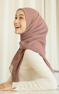 Plain Scarf Kirana Paris Plain Japan Choco Dusty-696456