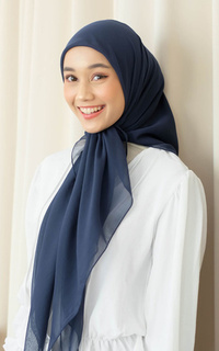 Plain Scarf Kirana Paris Plain Japan Navy-696467
