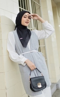 Hijab Polos Voal Basic Ultrafine - Black  