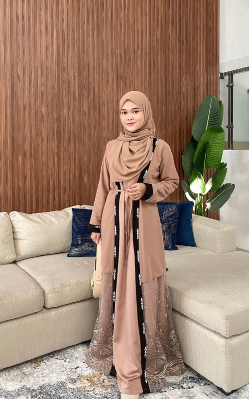 Gamis - Zeera Abaya Brown - Brown