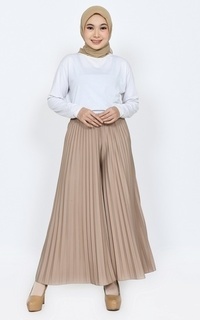 Palazzo Cullote Pleats in Khaki