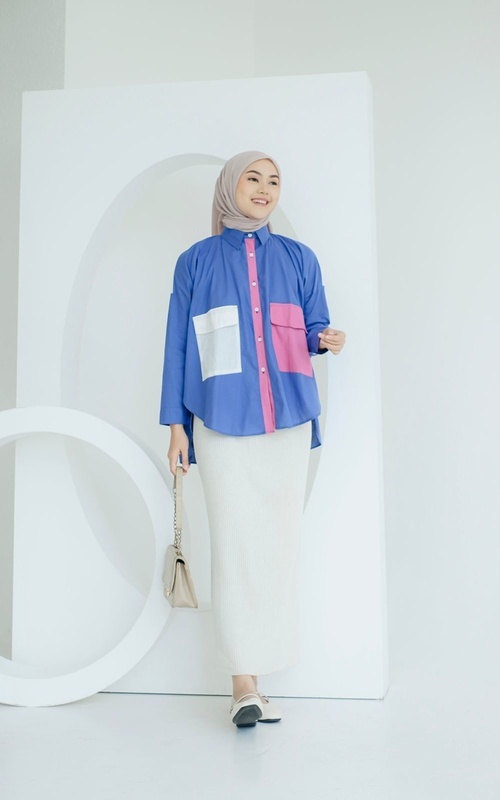 Kemeja - Loly Shirt Blue - Blue