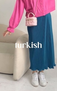 Nuna Wavy Pleats Skirt Turkish