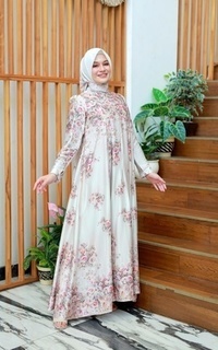 Gamis Protection Of Roses - Ashana Dress Motif