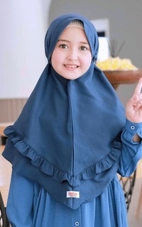 Hijab Instan Bergo Salsa Blue Steel Standar