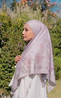 Hijab Motif Scarf Dragonfly  Mulberry 