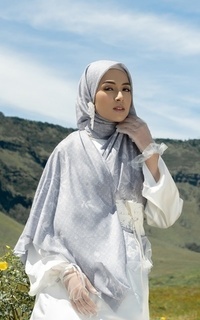 Hijab Motif Scarf  Maison De Serein  Silver Blue 