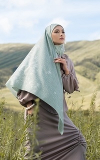 Hijab Motif Scarf  Maison De Serein  Silver Mint 