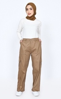 Pants Kulot Jennie in Cappuccino