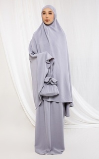 Mukena Mukena Dewasa CEY Crinkle - Kamila Grey