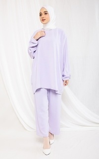 Setelan Fashion Muslim Setelan Pants Blouse - Aira (L) Lilac