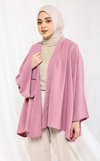 Blazer Fashion Muslin Outer Wanita - Amara Salmon