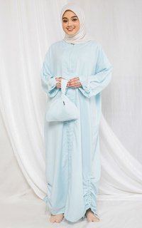 Praying Set Mukena Dewasa Terusan Katun Mikro - Rahmah Pastel Blue