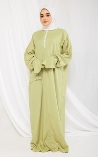 Mukena Mukena Dewasa Terusan Katun Mikro - Fitrah Leek Green