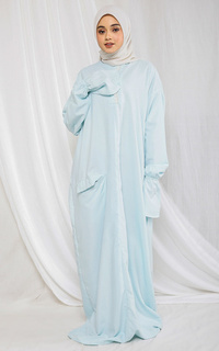 Mukena Mukena Dewasa Terusan Katun Mikro - Fitrah Pastel Blue