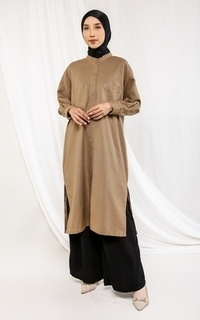 Tunic Randhu Midi Dress Brown